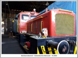 Das Bahnbetriebswerk in Gelsenkirchen Bismarck im Mai 2020