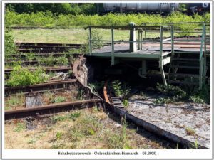 Das Bahnbetriebswerk in Gelsenkirchen Bismarck im Mai 2020