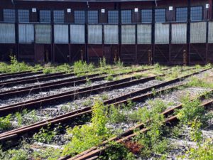 Das Bahnbetriebswerk in Gelsenkirchen Bismarck im Mai 2020