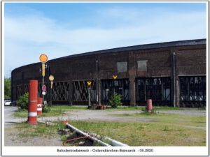 Das Bahnbetriebswerk in Gelsenkirchen Bismarck im Mai 2020
