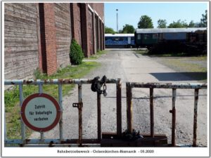 Das Bahnbetriebswerk in Gelsenkirchen Bismarck im Mai 2020