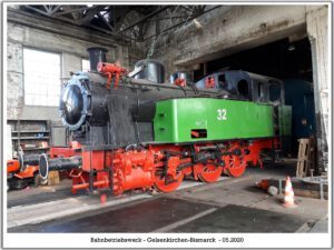 Das Bahnbetriebswerk in Gelsenkirchen Bismarck im Mai 2020