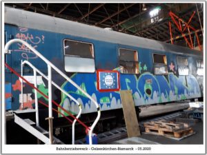 Das Bahnbetriebswerk in Gelsenkirchen Bismarck im Mai 2020