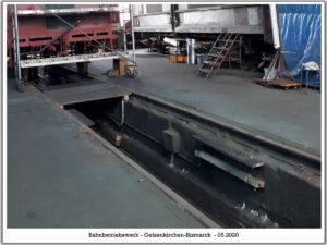Das Bahnbetriebswerk in Gelsenkirchen Bismarck im Mai 2020