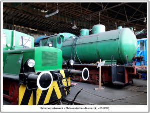 Das Bahnbetriebswerk in Gelsenkirchen Bismarck im Mai 2020