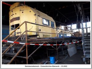 Das Bahnbetriebswerk in Gelsenkirchen Bismarck im Mai 2020