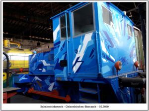 Das Bahnbetriebswerk in Gelsenkirchen Bismarck im Mai 2020