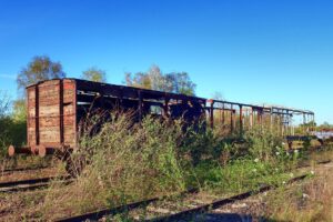 Das Bahnbetriebswerk in Gelsenkirchen Bismarck im April 2022