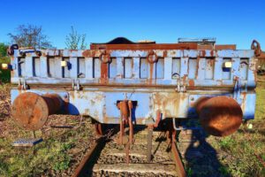 Das Bahnbetriebswerk in Gelsenkirchen Bismarck im April 2022