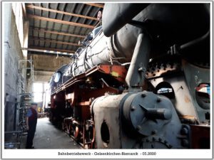 Das Bahnbetriebswerk in Gelsenkirchen Bismarck im Mai 2020