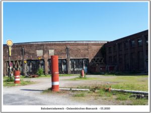 Das Bahnbetriebswerk in Gelsenkirchen Bismarck im Mai 2020