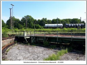 Das Bahnbetriebswerk in Gelsenkirchen Bismarck im Mai 2020