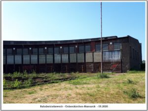 Das Bahnbetriebswerk in Gelsenkirchen Bismarck im Mai 2020