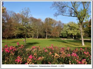 Der Stadtgarten in Gelsenkirchen Altstadt im November 2020