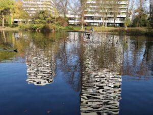 Der Stadtgarten in Gelsenkirchen Altstadt im November 2020