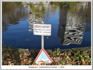 Der Stadtgarten in Gelsenkirchen Altstadt im November 2020