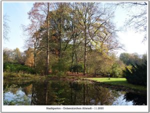 Der Stadtgarten in Gelsenkirchen Altstadt im November 2020