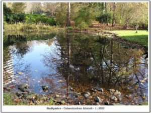 Der Stadtgarten in Gelsenkirchen Altstadt im November 2020
