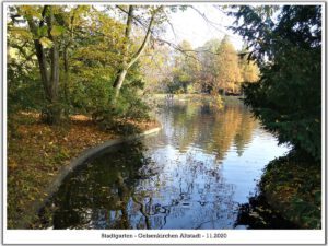 Der Stadtgarten in Gelsenkirchen Altstadt im November 2020