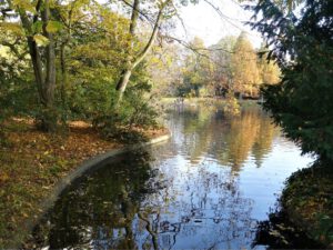 Der Stadtgarten in Gelsenkirchen Altstadt im November 2020