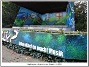 Der Stadtgarten in Gelsenkirchen Altstadt im November 2020