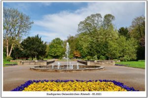 Der Stadtgarten in Gelsenkirchen Altstadt im Mai 2021