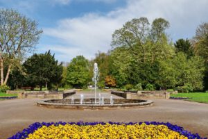 Der Stadtgarten in Gelsenkirchen Altstadt im Mai 2021