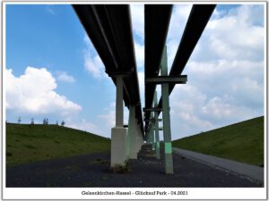 Der Glück Auf Park in Gelsenkirchen-Hassel im April 2021