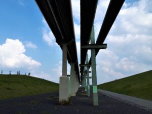 Der Glück Auf Park in Gelsenkirchen-Hassel im April 2021