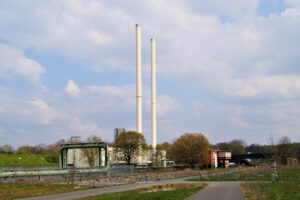 Der Glück Auf Park in Gelsenkirchen-Hassel im April 2021