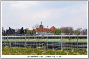 Der Glück Auf Park in Gelsenkirchen-Hassel im April 2021