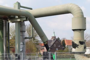 Der Glück Auf Park in Gelsenkirchen-Hassel im April 2021