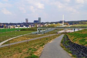 Der Glück Auf Park in Gelsenkirchen-Hassel im April 2021
