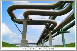 Der Glück Auf Park in Gelsenkirchen-Hassel im April 2021