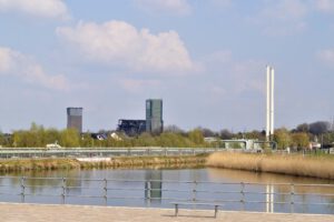 Der Glück Auf Park in Gelsenkirchen-Hassel im April 2021