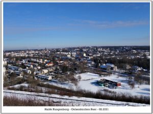 Winter auf der Halde Rungenberg in Gelsenkirchen Buer im Februar 2021