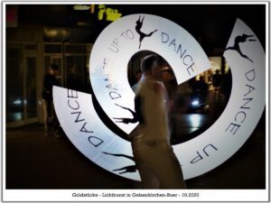 Lichtkunst Gelsenkirchen-Buer 12 Lichtkunst " Goldstücke" in Gelsenkirchen-Buer im Oktober 2020
