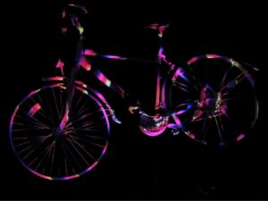 Lichtkunst " Goldstücke" in Gelsenkirchen-Buer im Oktober 2020