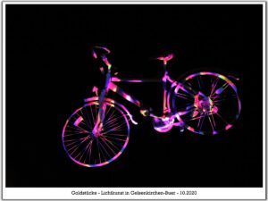 Lichtkunst Gelsenkirchen-Buer 18 Lichtkunst " Goldstücke" in Gelsenkirchen-Buer im Oktober 2020