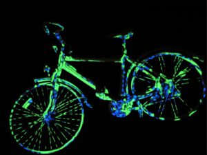 Lichtkunst " Goldstücke" in Gelsenkirchen-Buer im Oktober 2020