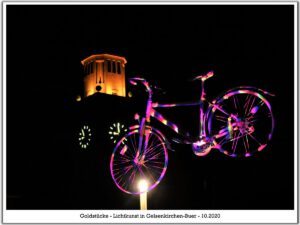 Lichtkunst Gelsenkirchen-Buer 20 Lichtkunst " Goldstücke" in Gelsenkirchen-Buer im Oktober 2020