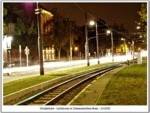 Lichtkunst Gelsenkirchen-Buer 25 Lichtkunst " Goldstücke" in Gelsenkirchen-Buer im Oktober 2020