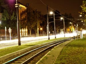 Lichtkunst " Goldstücke" in Gelsenkirchen-Buer im Oktober 2020