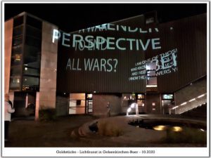 Lichtkunst Gelsenkirchen-Buer 5 Lichtkunst " Goldstücke" in Gelsenkirchen-Buer im Oktober 2020