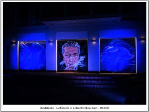 Lichtkunst Gelsenkirchen-Buer 6 Lichtkunst " Goldstücke" in Gelsenkirchen-Buer im Oktober 2020