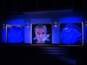 Lichtkunst " Goldstücke" in Gelsenkirchen-Buer im Oktober 2020