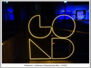 Lichtkunst Gelsenkirchen-Buer 7 Lichtkunst " Goldstücke" in Gelsenkirchen-Buer im Oktober 2020