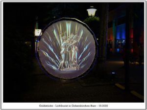 Lichtkunst Gelsenkirchen-Buer 9 Lichtkunst " Goldstücke" in Gelsenkirchen-Buer im Oktober 2020