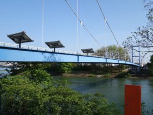 Der Rhein-Herne-Kanal bei Gelsenkirchen im April 2020
