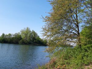 Der Rhein-Herne-Kanal bei Gelsenkirchen im April 2019